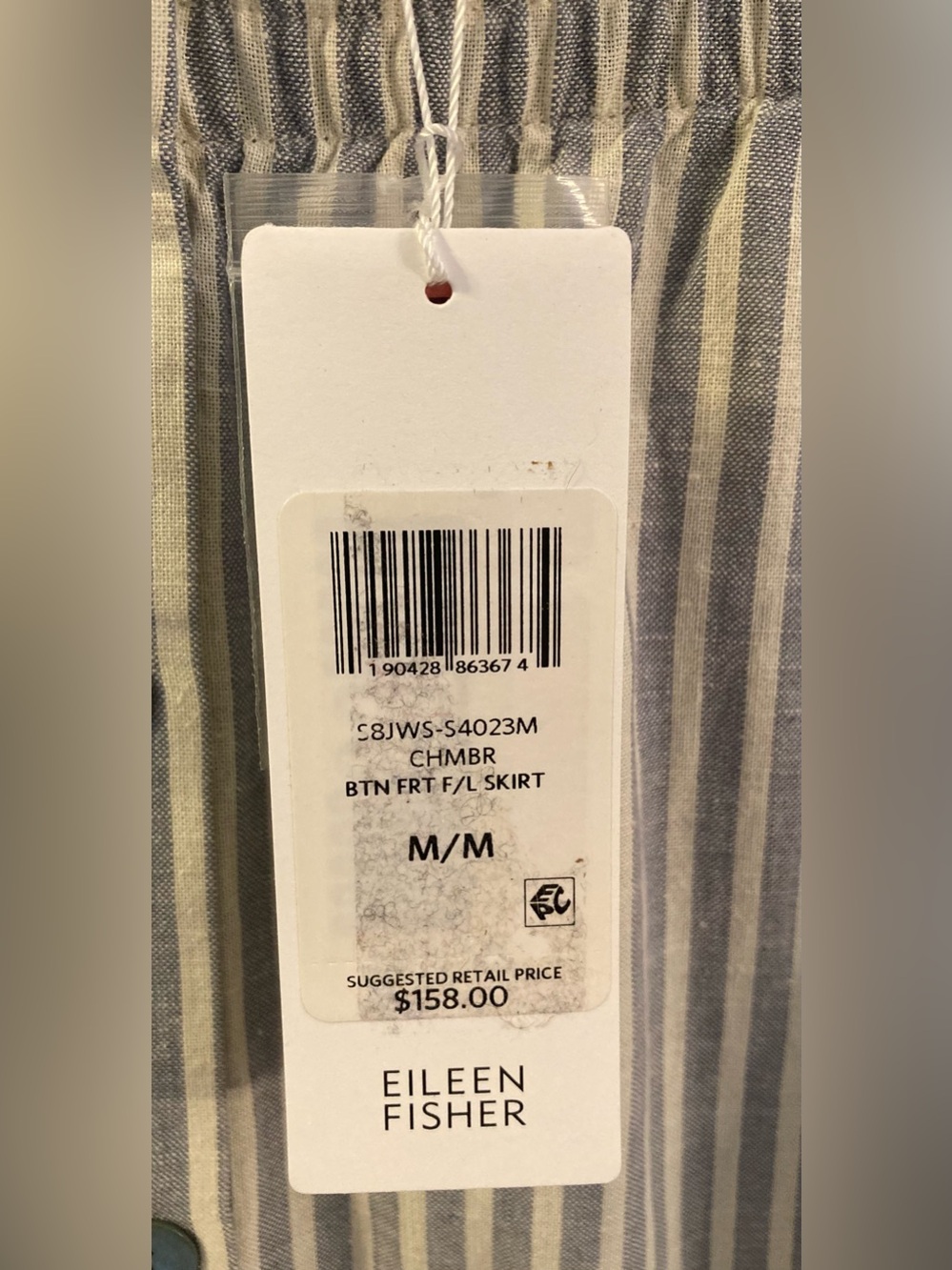 NWT  Eileen Fisher Button-Front, Full-Length Skirt - Picture 5 of 8